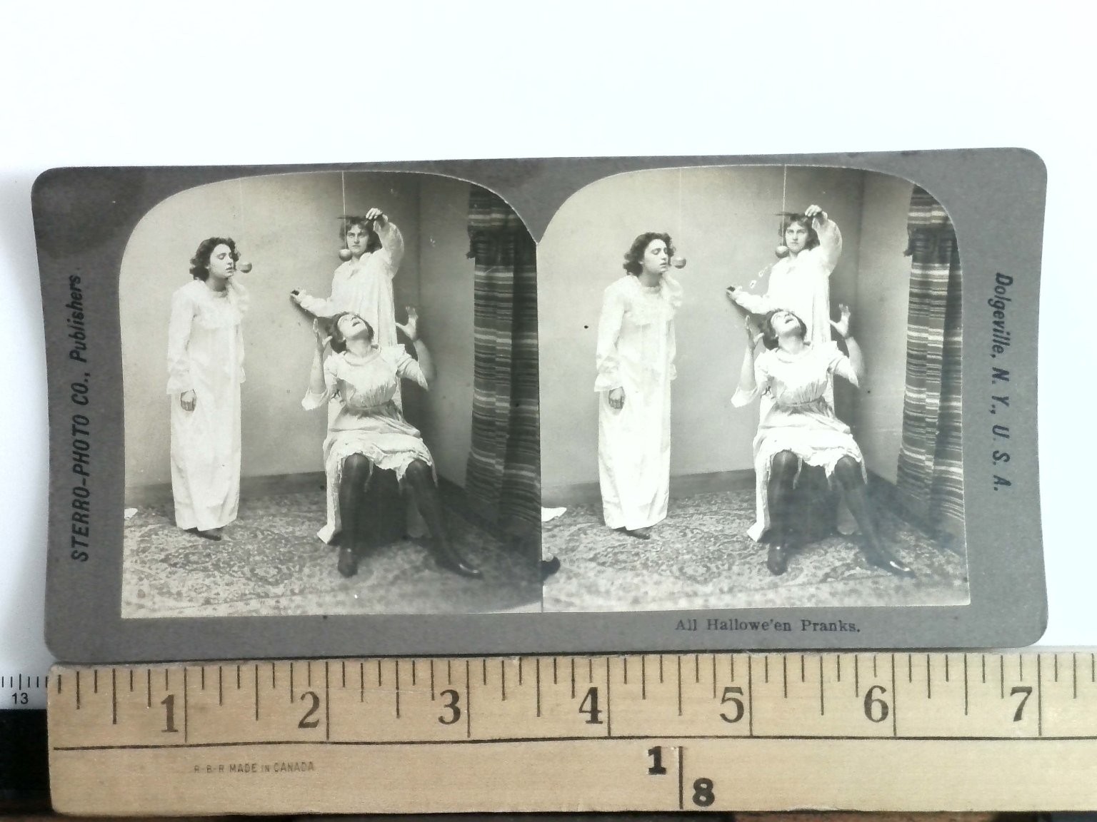 All Hallowe'en Pranks Stereoview Sterro-Photo Co. Dolgeville NY 1900s