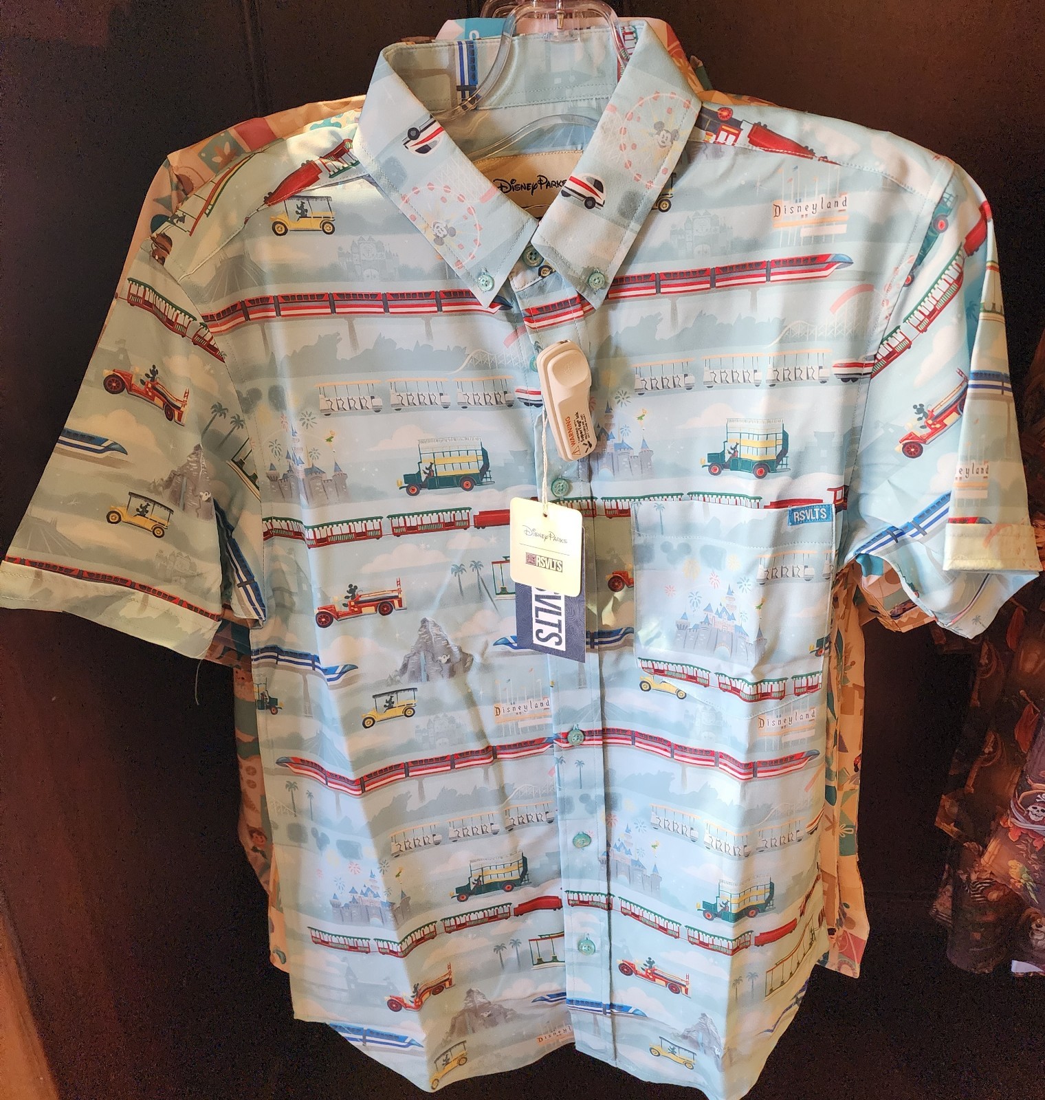 Disney Disneyland Monorail Tram Rides RSVLTS Button Up Shirt XX-LARGE New 2026 Disney Disneyland Monorail Tram Rides RSVLTS Button Up Shirt XX-LARGE New 2026