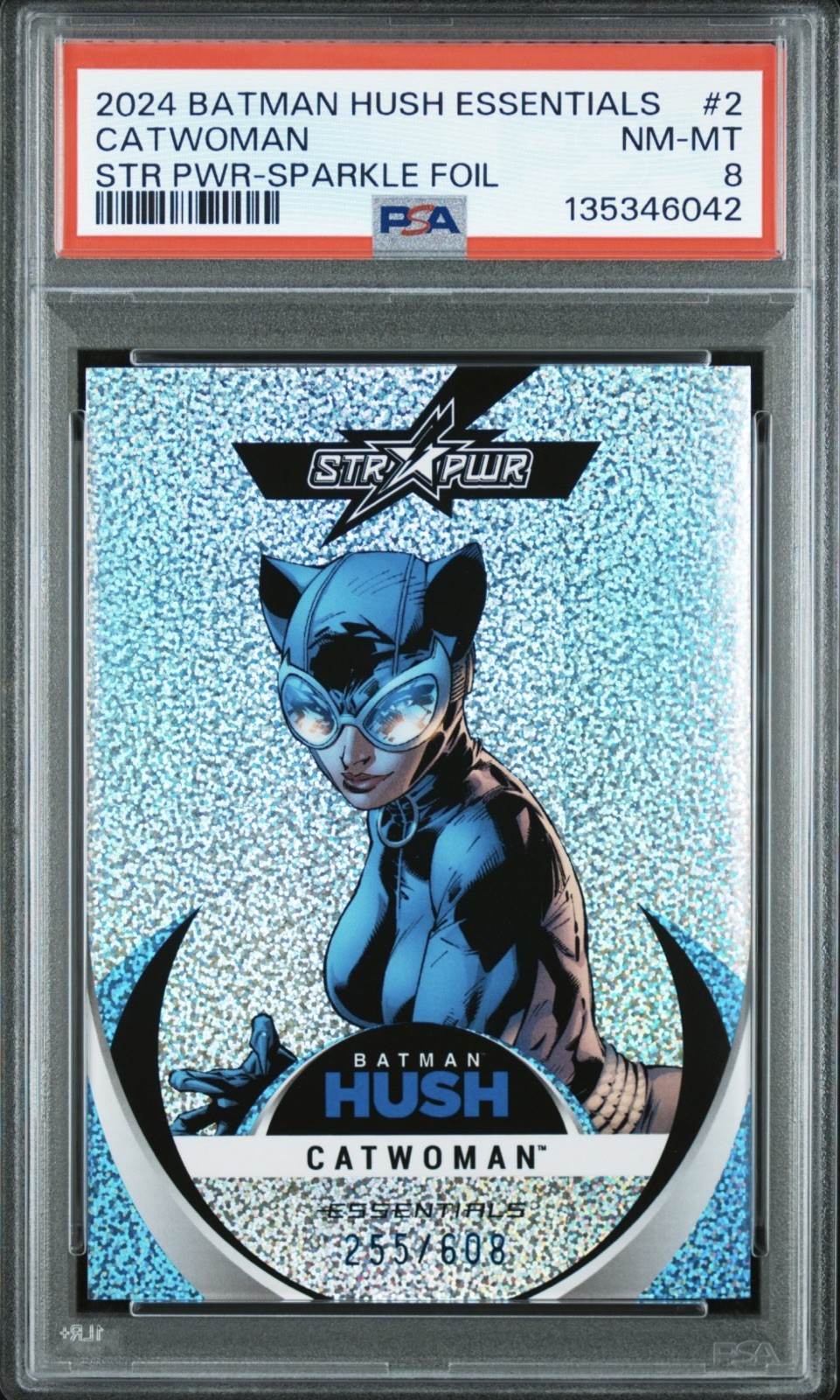2024 CATWOMAN PSA 8 CRYPTOZOIC BATMAN HUSH ESSENTIALS SPARKLE FOIL #\'d /608 