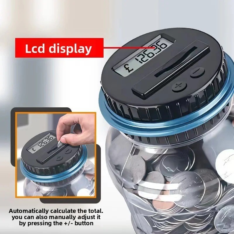 Large Piggy Bank for Boys Adults, Digital Coin Counting Bank with LCD Counter... Large Piggy Bank for Boys Adults, Digital Coin Counting Bank with LCD Counter...