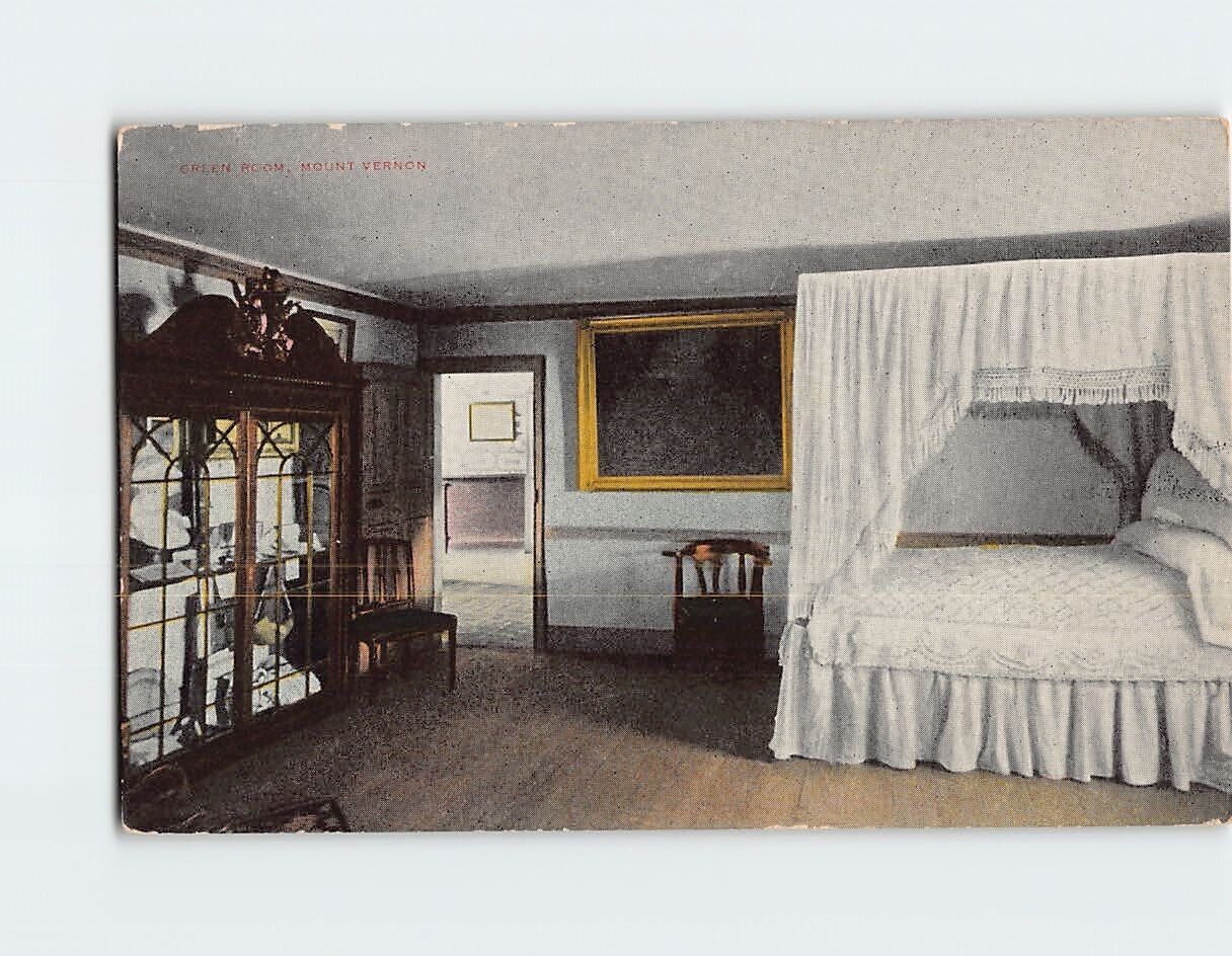 Postcard Green Room Mount Vernon Virginia USA