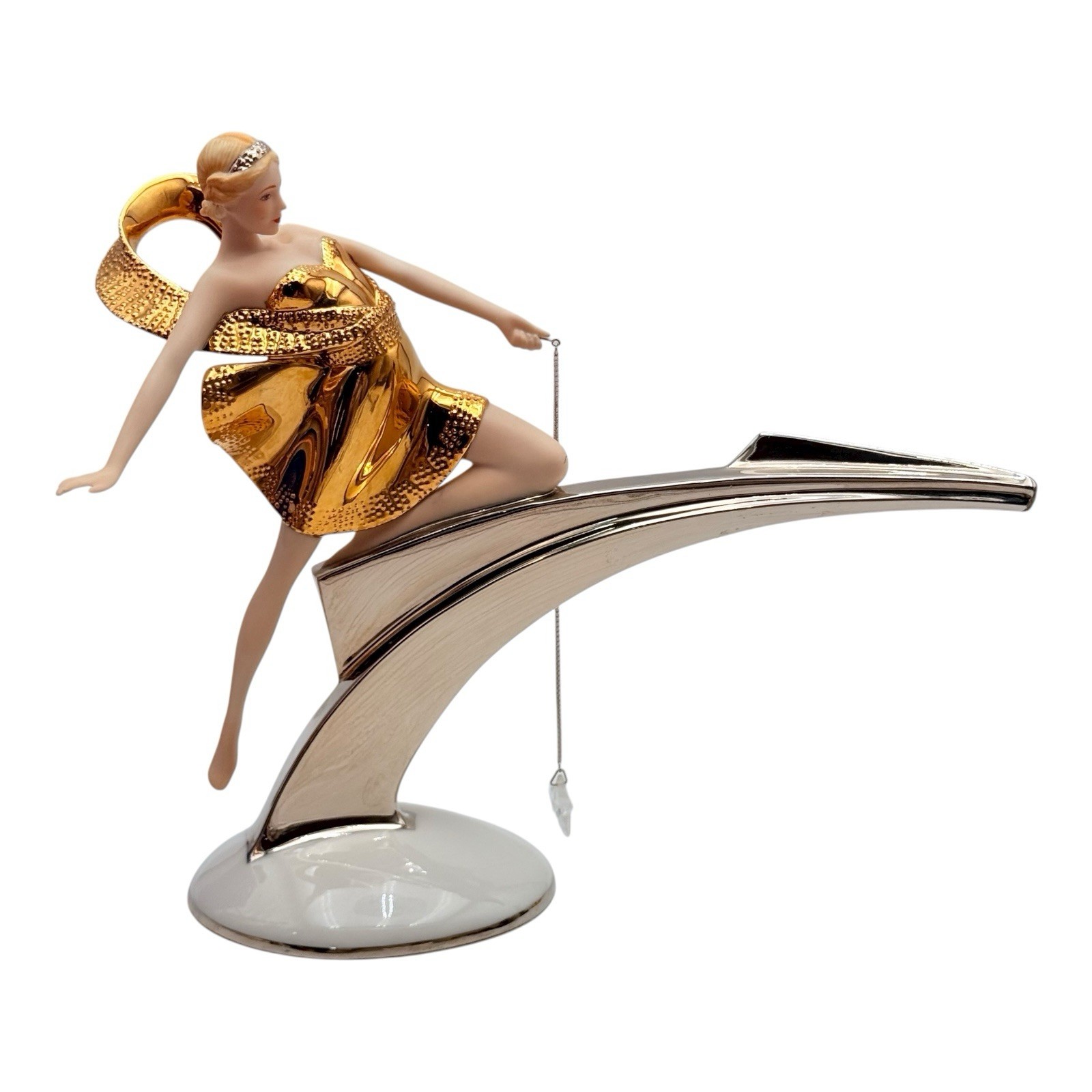 The Franklin Mint Starlight in Platinum Figurine Fine Porcelain Hand Painted The Franklin Mint Starlight in Platinum Figurine Fine Porcelain Hand Painted