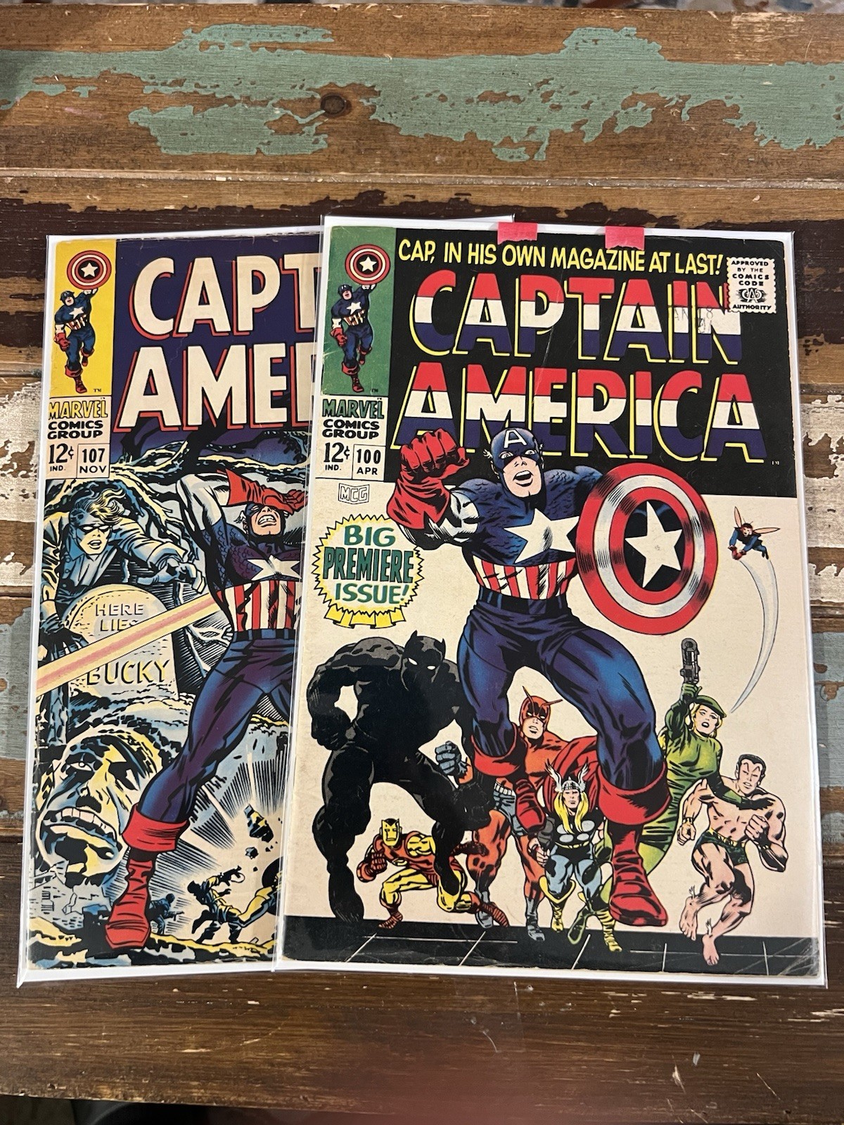 Marvel Comics Captain America #100 April Big Premiere Issue 1968 + #107