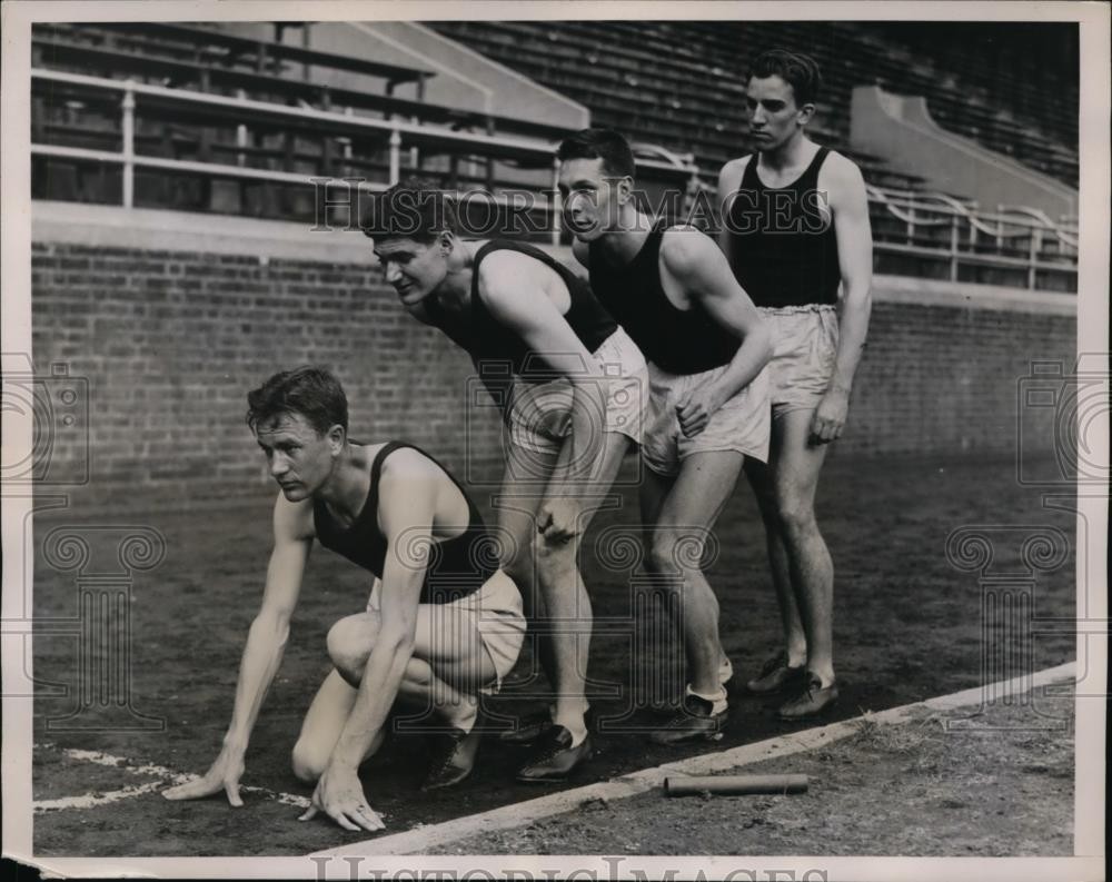1936 Press Photo University Of Pennsylvania\'s Two-Mile Relay Team - net21736