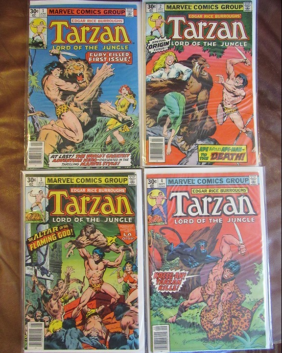 Tarzan Lord of the jungle #1, 2, 3, 4 Marvel Comics High Grade