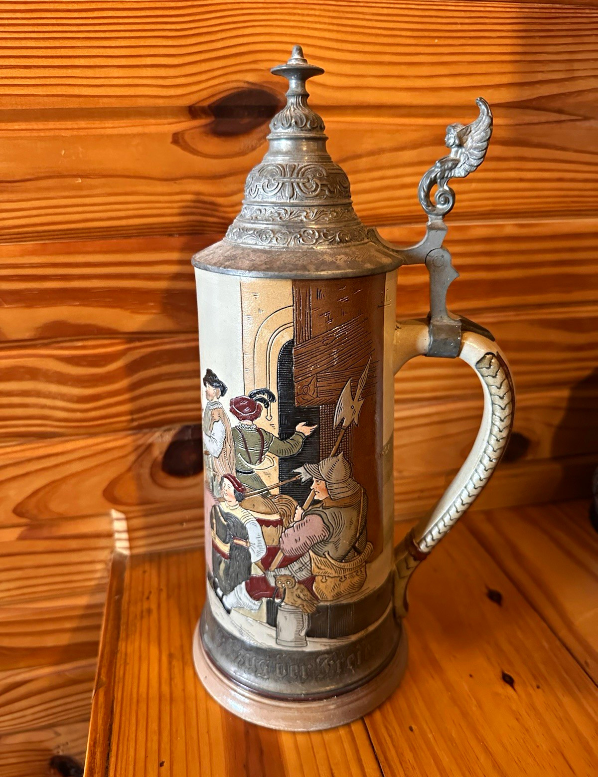 Marzi & Remy #1620 German Beer Stein Abzug der Freier 12.5” Pewter Lid Marzi & Remy #1620 German Beer Stein Abzug der Freier 12.5” Pewter Lid