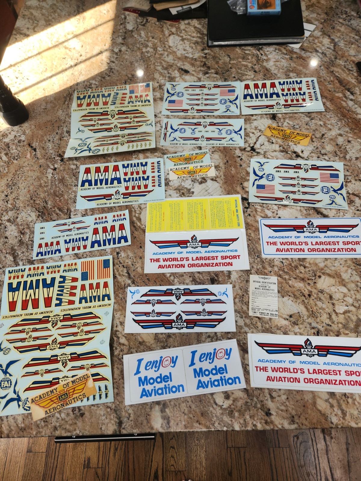 Vintage AMA Academy of Model Aeronautics Rare Glossy Stickers Model Aviation Lot