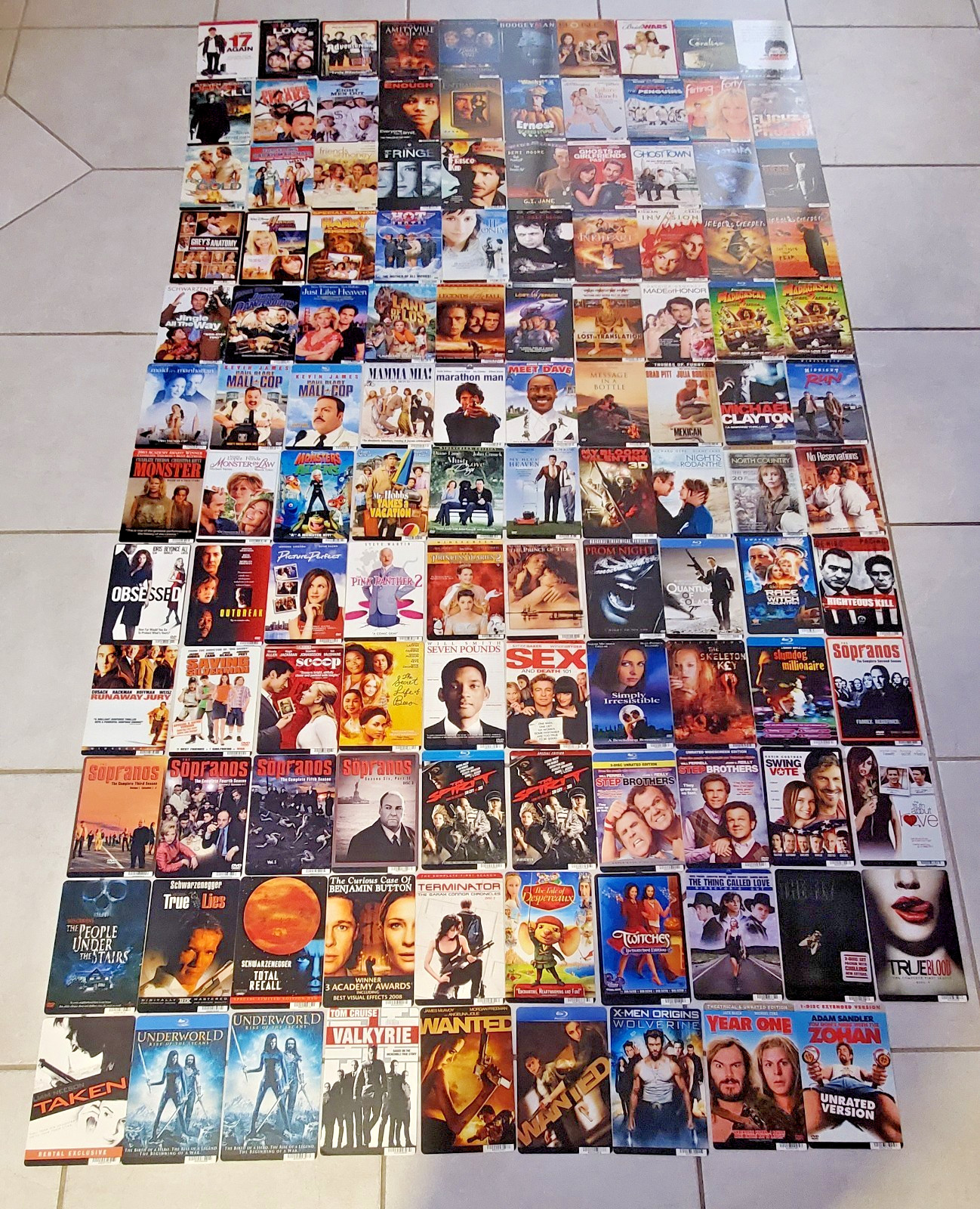 (119) BLOCKBUSTER Video Rental Shelf Displays Movie Backer INSERTS/DVD/BLU-RAY
