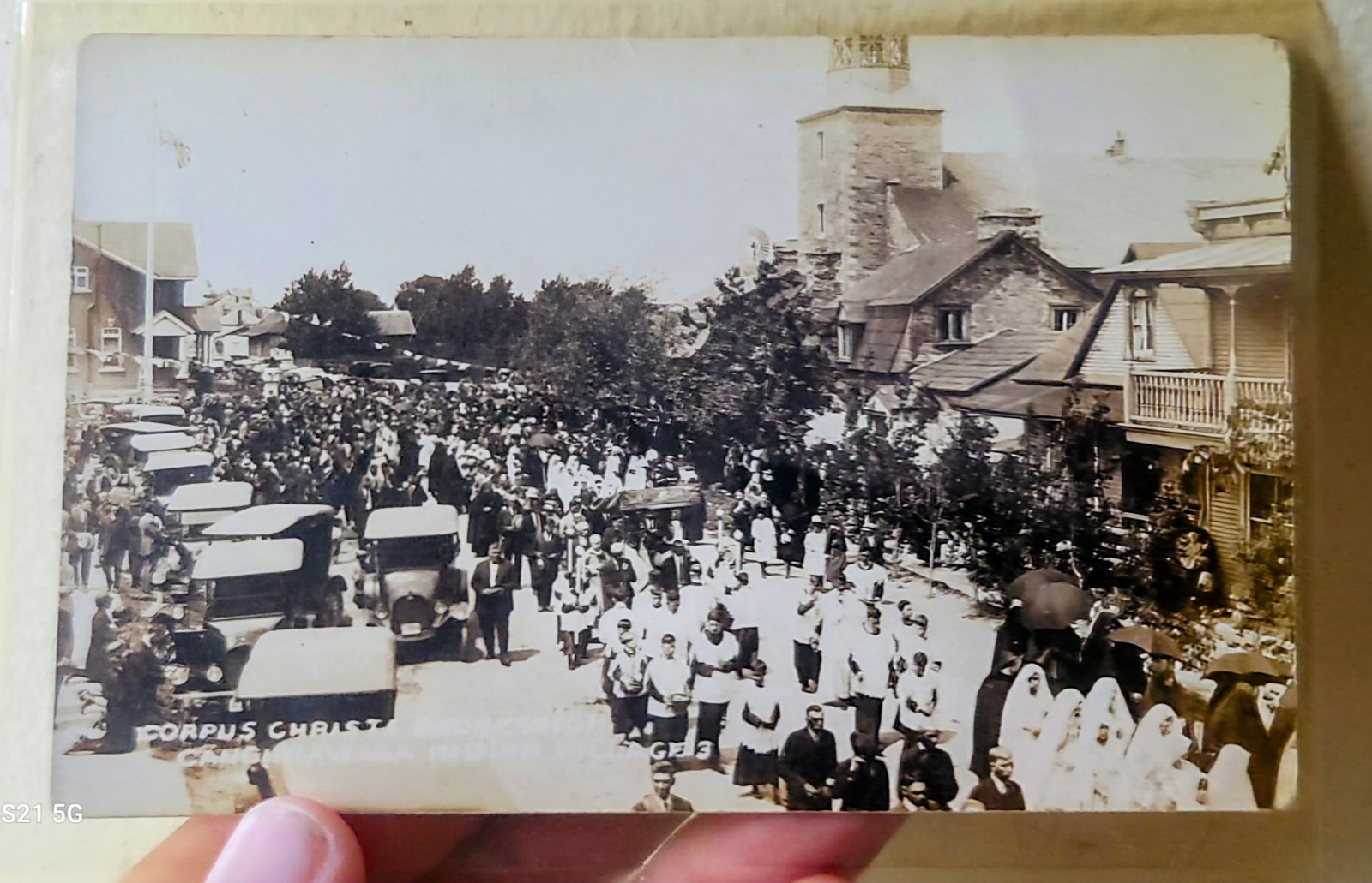 RPPC c1910s Corpus Christi Texas Indian Procession Photo Postcard RARE