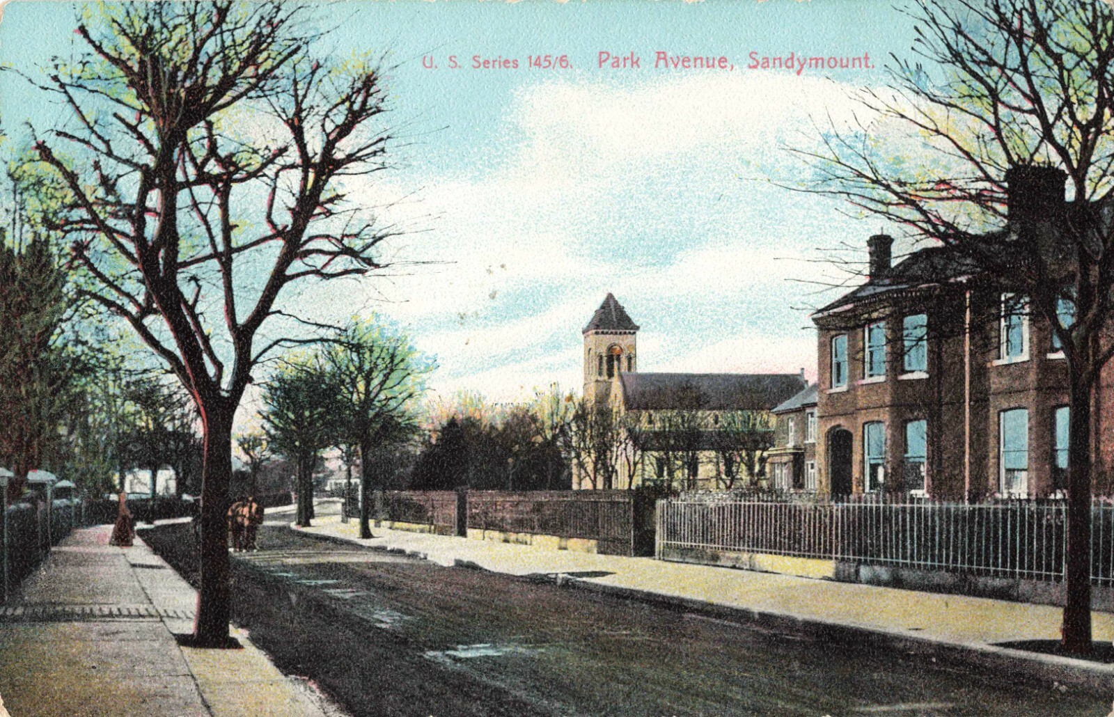 Park Avenue, Sandymount, Dublin, Ireland - 1909 Vintage Postcard Park Avenue, Sandymount, Dublin, Ireland - 1909 Vintage Postcard