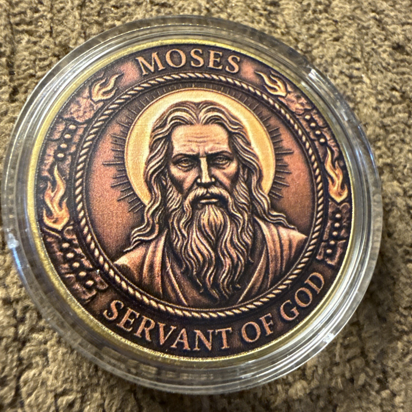 “MOSES” Servant Of God With The Ten Commandments Commerative Coin