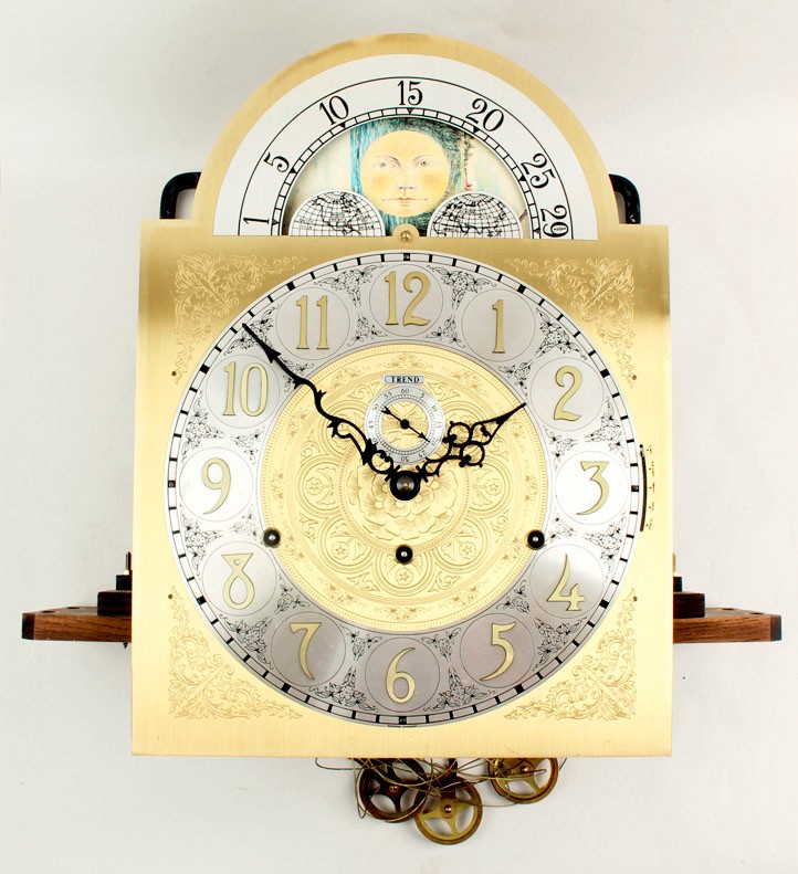 Urgos 9 tube grandfather clock movement & dial only @ early 1980s Original Great