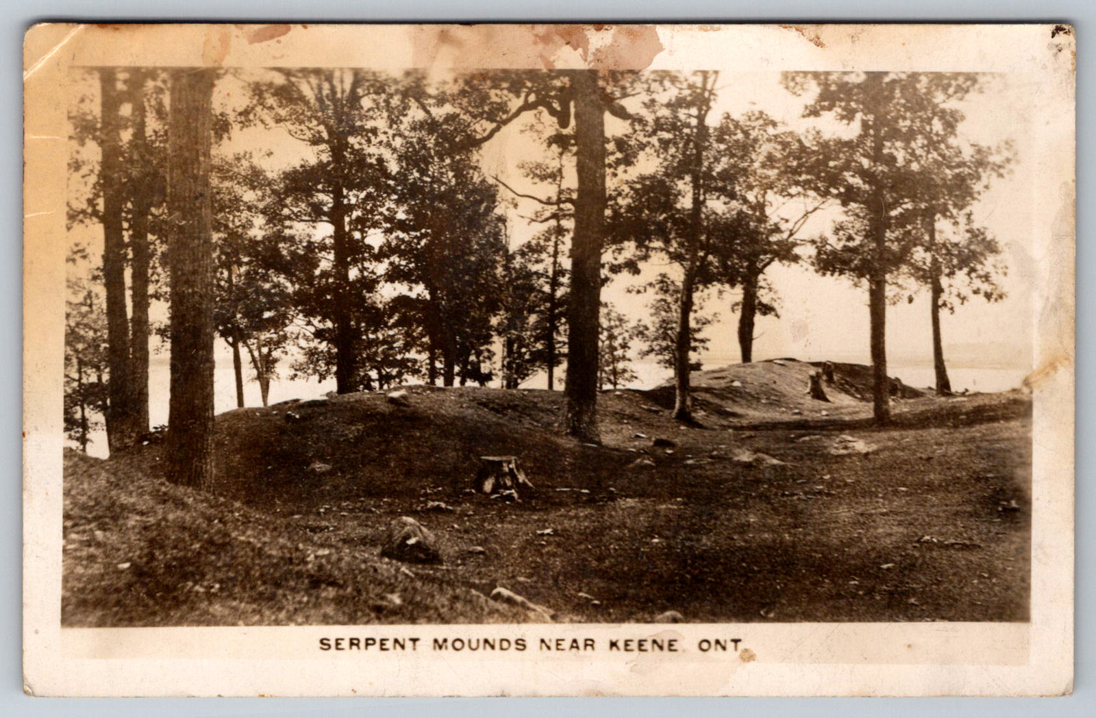 RPPC c1920s Serpent Mound Keene Ontario Canada Elmhirst Camp Postcard