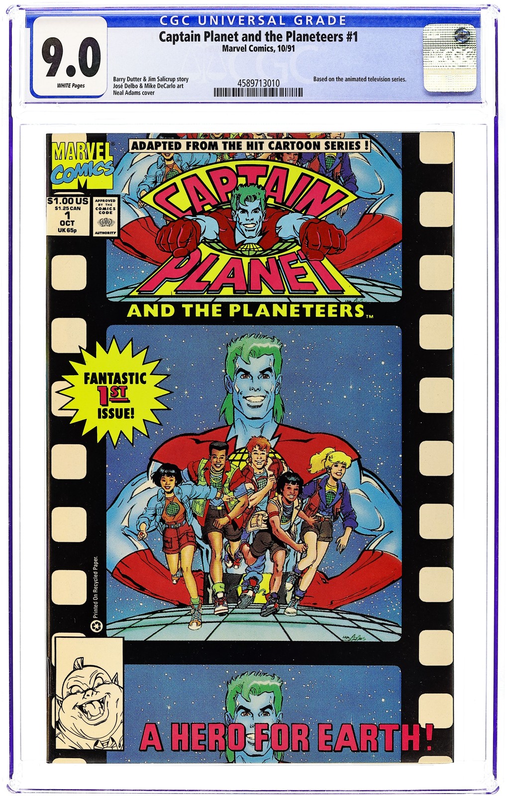 Captain Planet #1 CGC 9.0 1991 4589713010