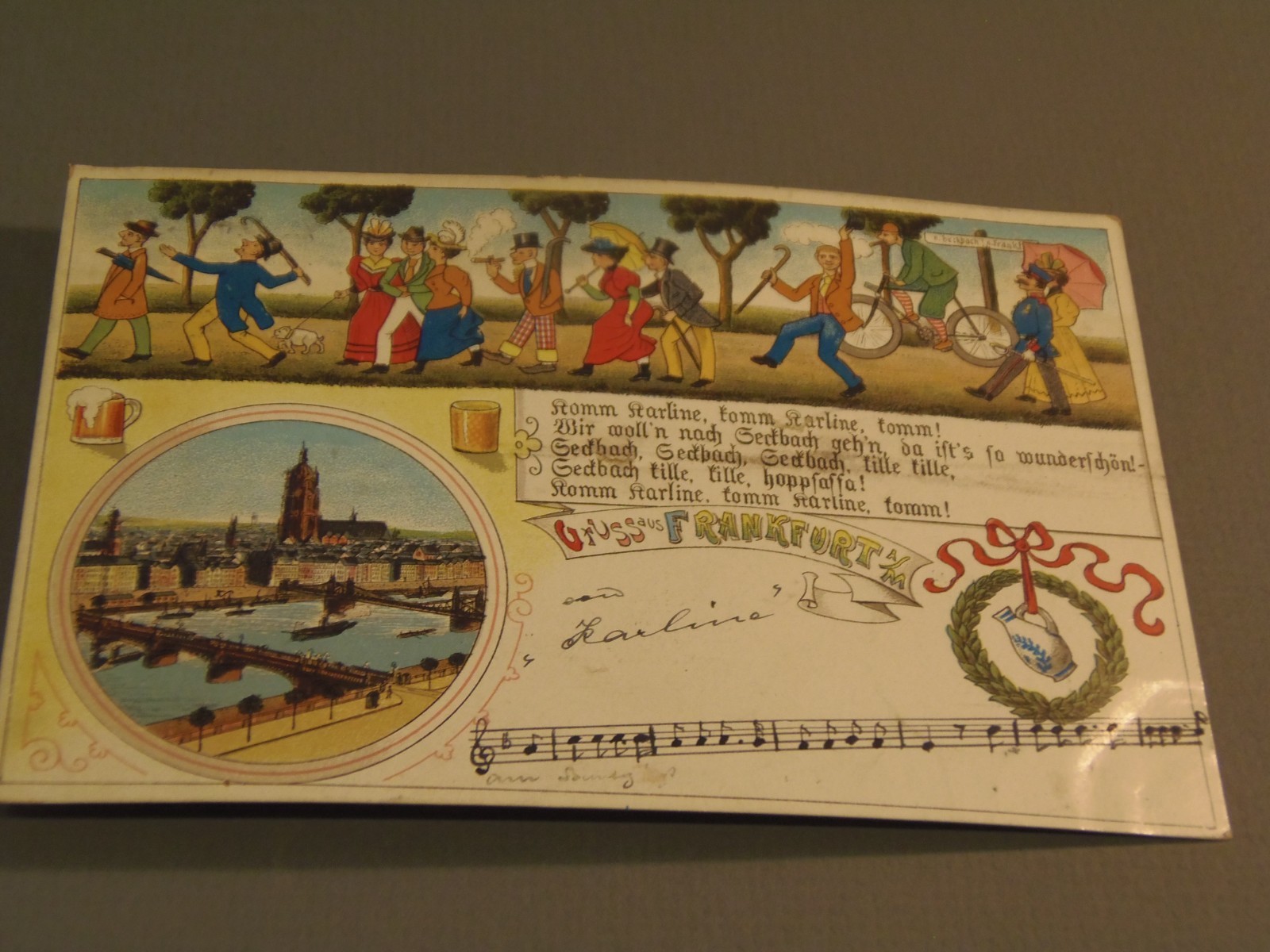 Gruss aus Frankfurt, Germany Postcard
