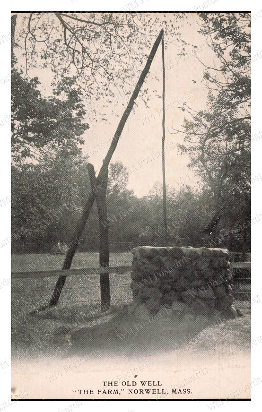 Norwell Massachusetts 1900s Stone Well Farm Standard Postcard Norwell Massachusetts 1900s Stone Well Farm Standard Postcard