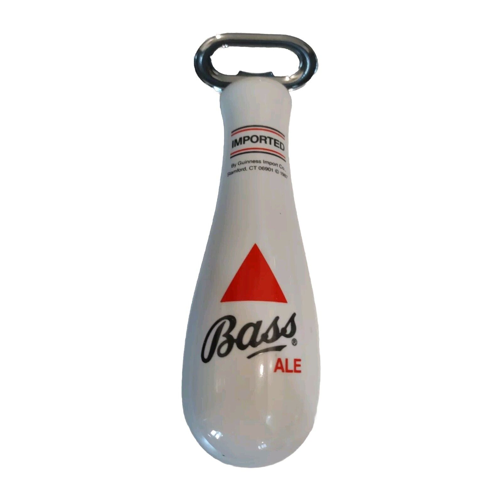 Vintage Bass Ale Porcelain Bottle Opener Church Key 1987 No Cracks