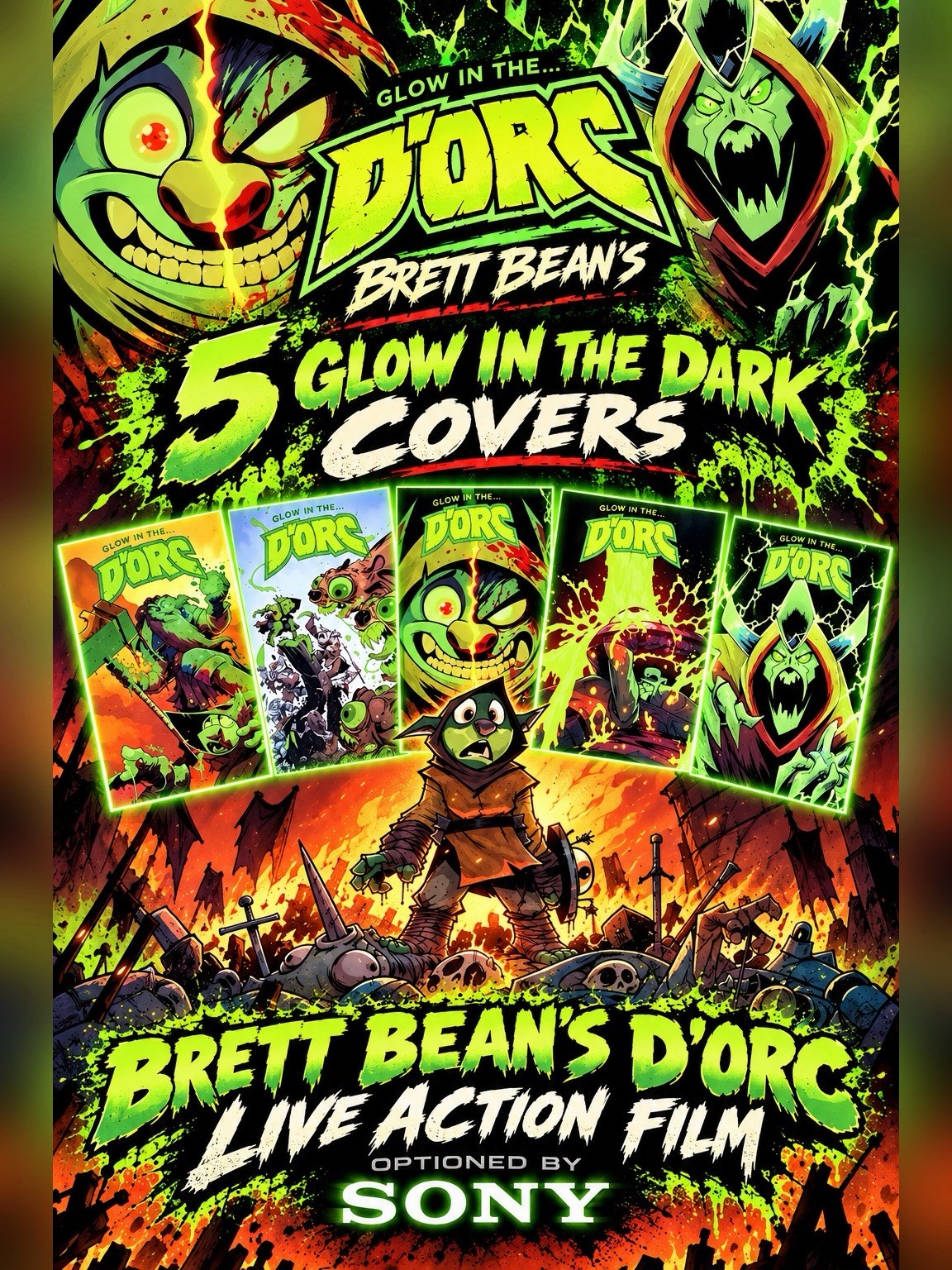 D\'ORC #1-5 Glow In The Dark Dorc VARIANT BUNDLE PRESALE 11/25 (All 5 Comic Lot)