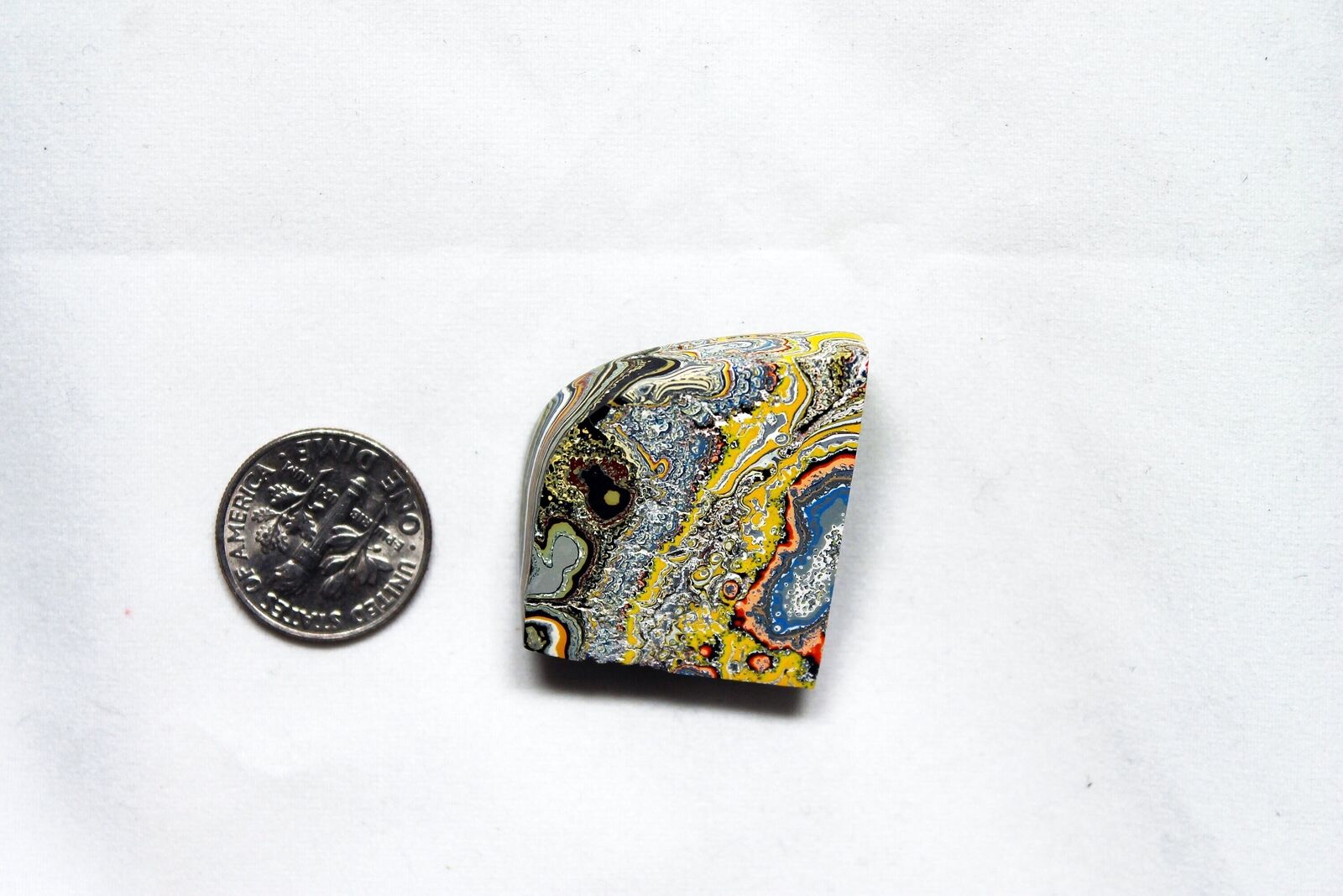Finished Piece of Fordite - Fordite From Late 1970's/Early 80's - 27.32mm x 25.