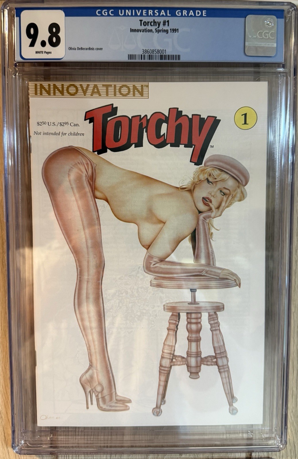 Torchy #1 CGC 9.8 White Pages Innovation 1991 Olivia DeBerardinis Cover