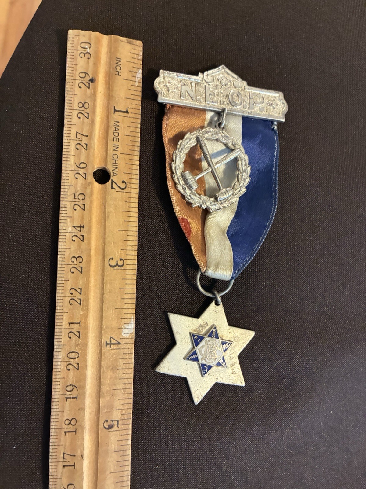 Vintage N.E.O.P. New England Order of Protection Pinback Medal Badge LOOK NEOP Vintage N.E.O.P. New England Order of Protection Pinback Medal Badge LOOK NEOP