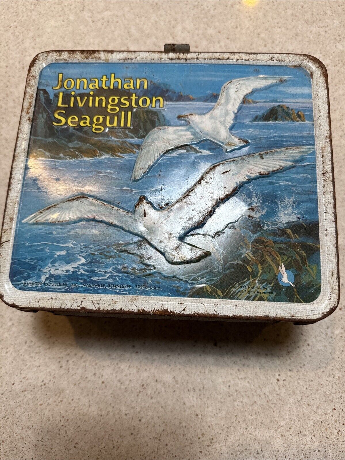 1973 Jonathan Livingston Seagull Lunch Box & Thermos * Vintage * Lunchbox kit