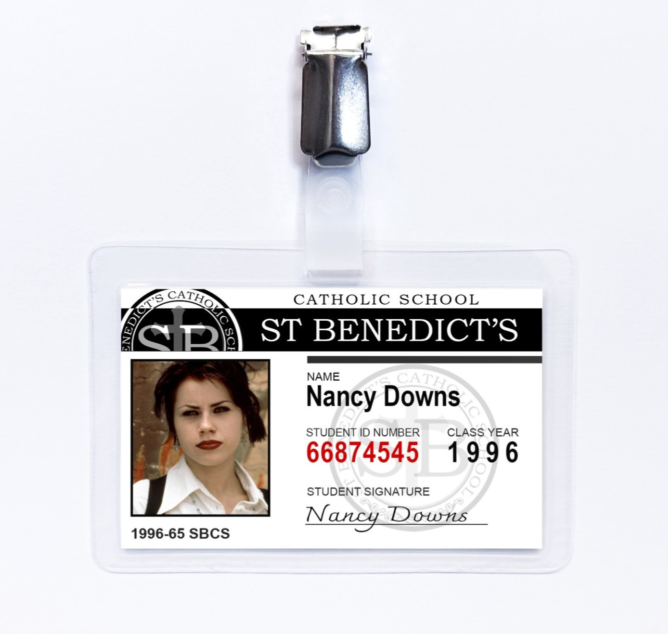 The Craft Nancy Downs Student ID Badge Prop Cosplay Costume Halloween