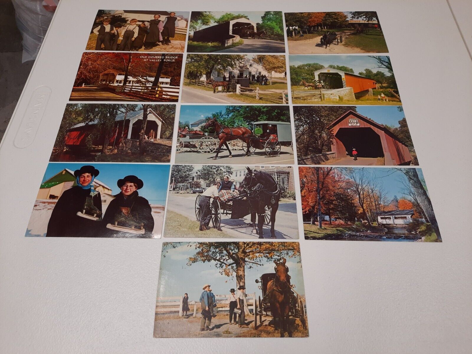 Vintage Postcard Lot Of 13 Different All Amish Mennonite Theme Most PA