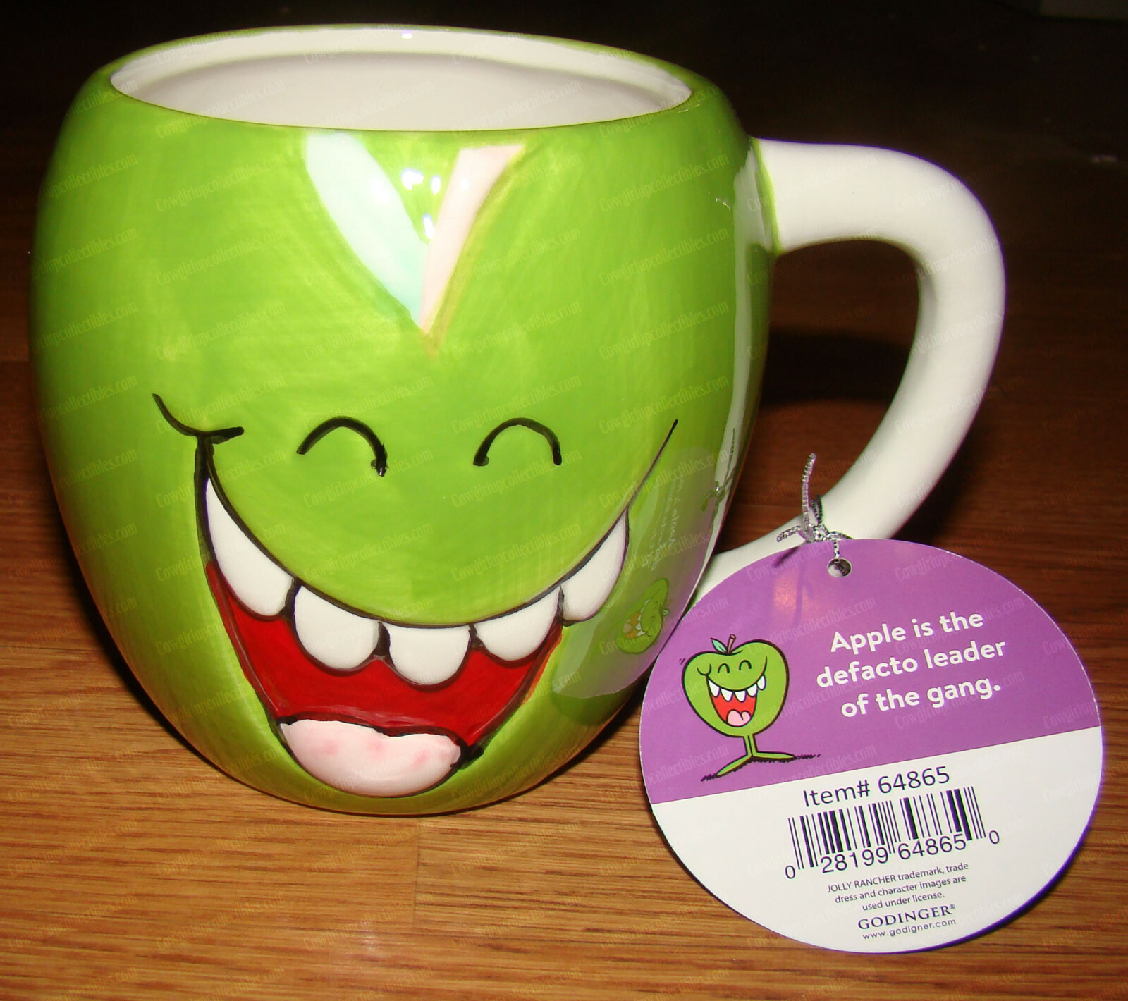 Jolly Rancher, GREEN APPLE Smiling MUG  (5422332)  16 OZ. - Stoneware