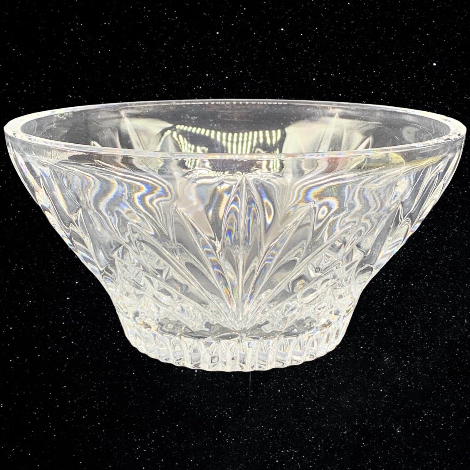 Wedgwood Crystal Glass Bowl Majesty 3.25”T 6.5”W