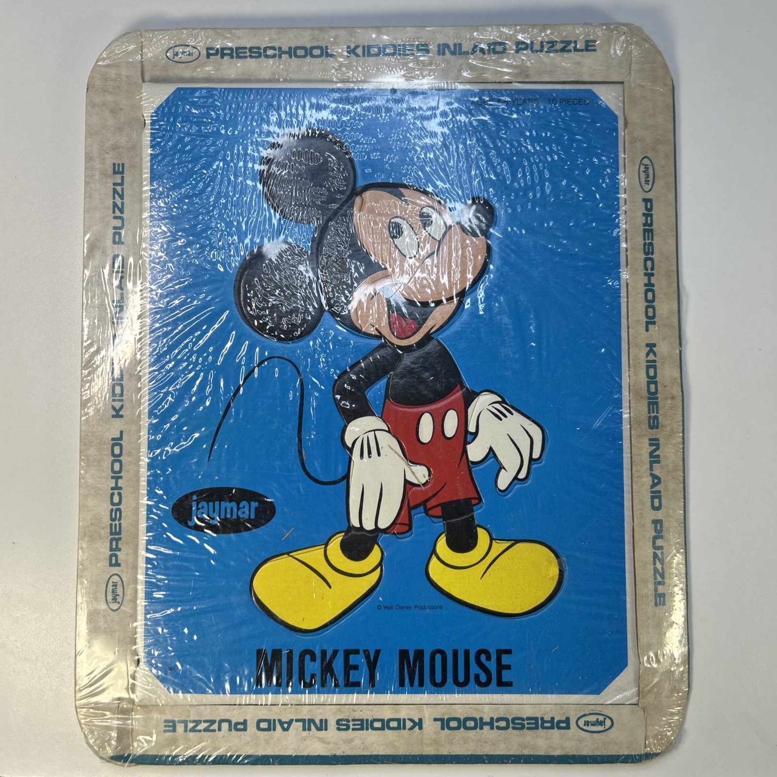 Vintage Jaymar Mickey Mouse Extra Thick Inlaid Puzzle New Sealed Made In USA