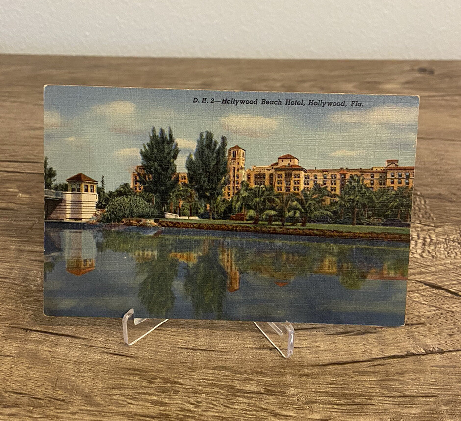 VTG Postcard Hollywood Beach Hotel Hollywood Florida