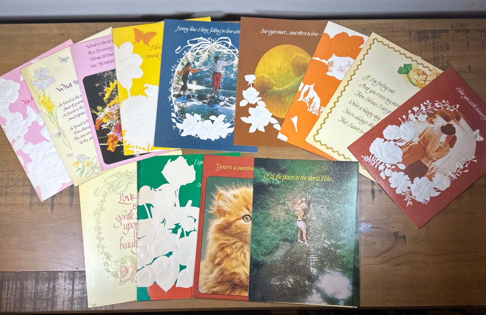1977 Mark I Vintage Greeting Cards Lot of 13 Love Romance Wedding MCM