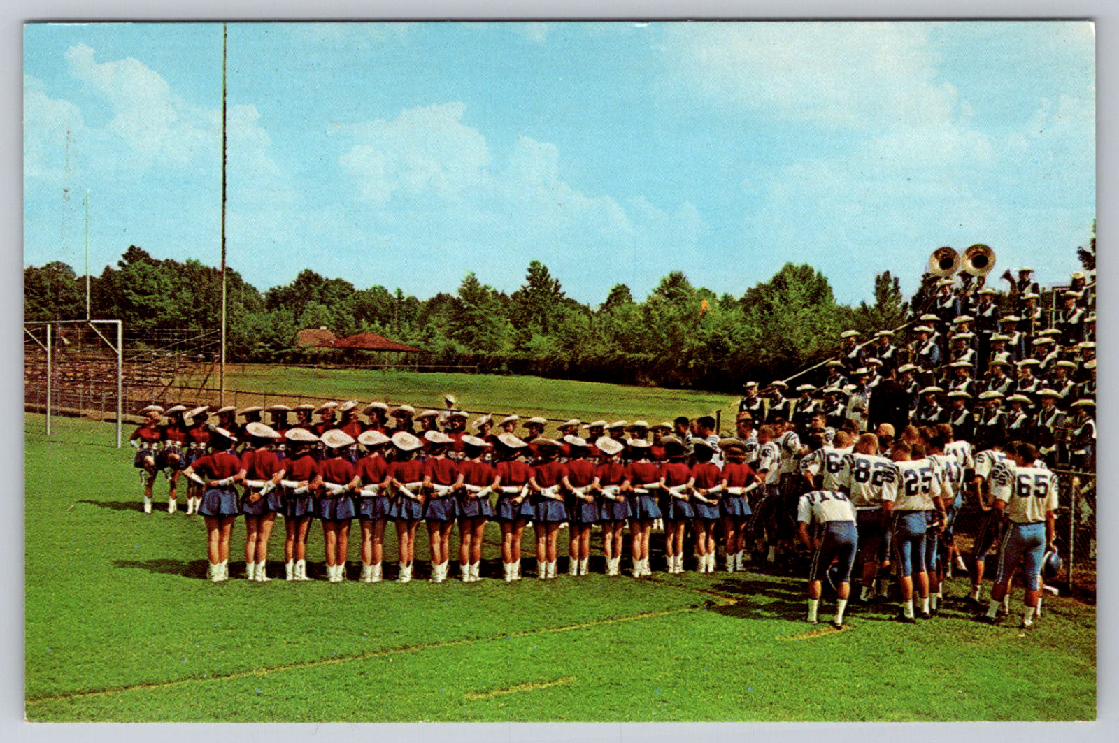 c1960s Rangerettes Ranger Band Football Team Kilgore Texas College Postcard