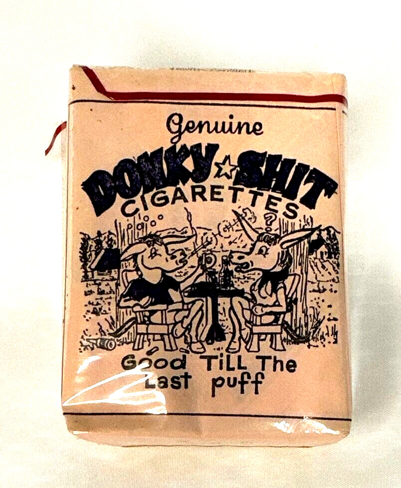Vintage  Genuine Donkey Sh*t Cigarettes Novelty Donkey Third Co. Sh*tville #3101