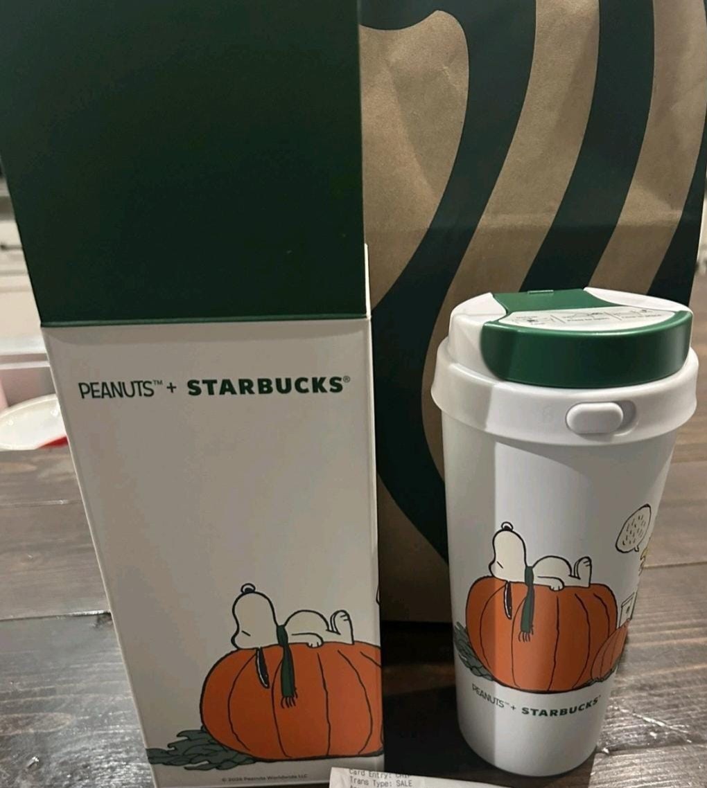 Peanuts x Starbucks Great Pumpkin Stainless Steel Tumbler | Authentic