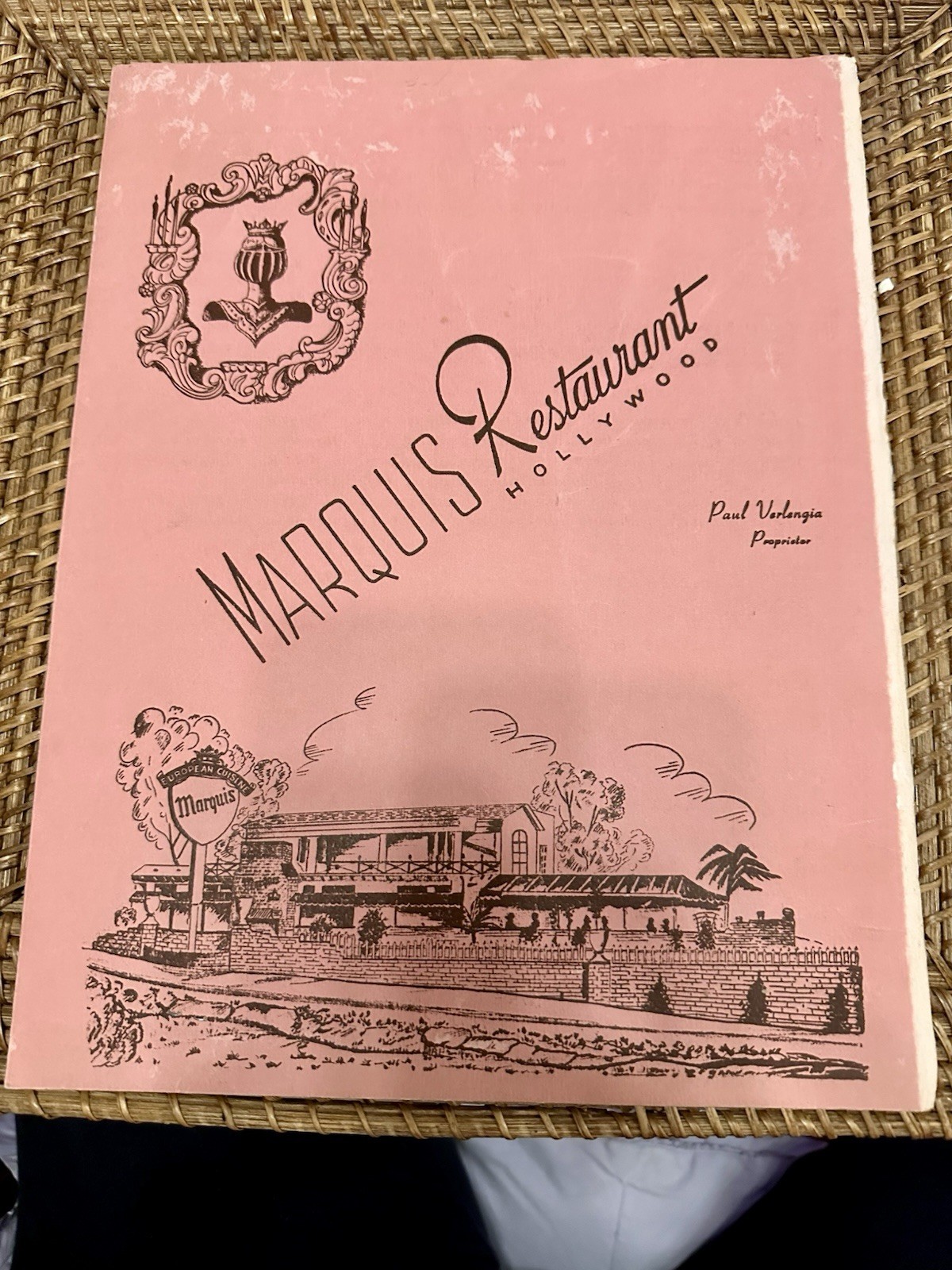 Marquis Restaurant Hollywood Menu European Cuisine Signed By Maitre D’ 1950’s Marquis Restaurant Hollywood Menu European Cuisine Signed By Maitre D’ 1950’s