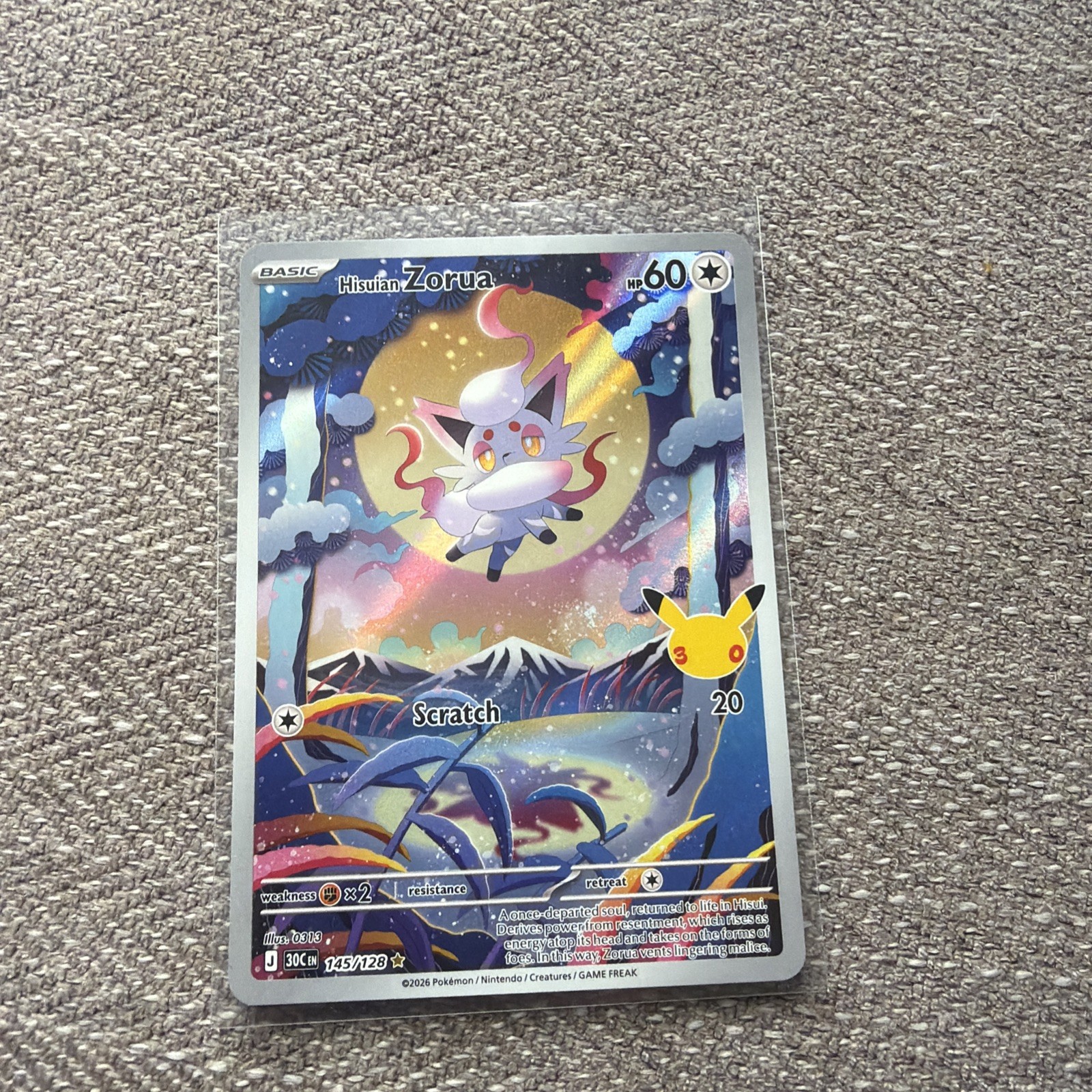 Hisuian Zorua 30th celebration 145/128