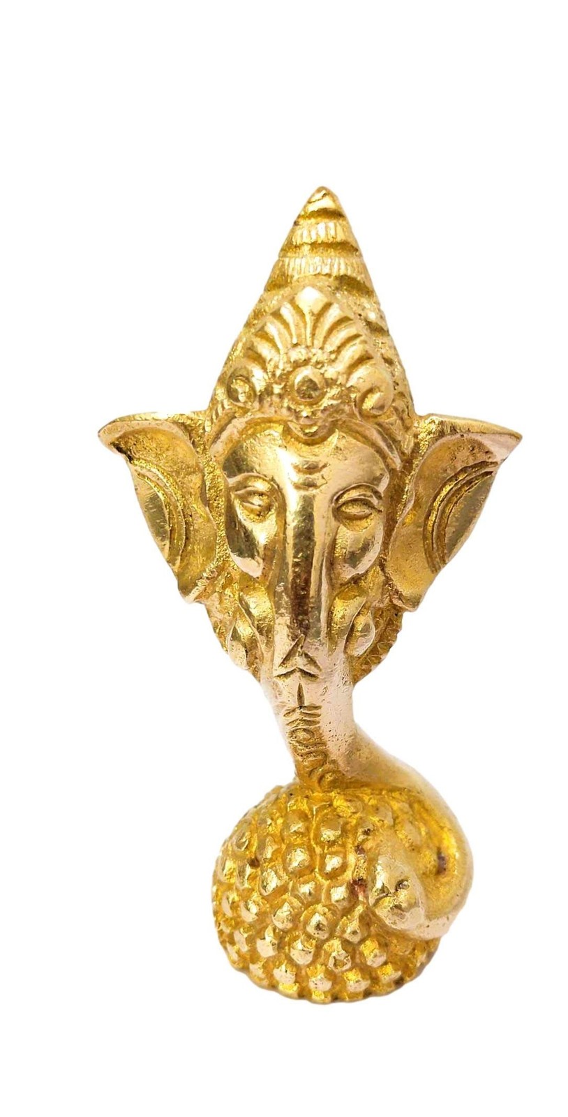 athizay Brass Ganesha Head Paperweight for Desk | Elephant Head Figurine Deco...