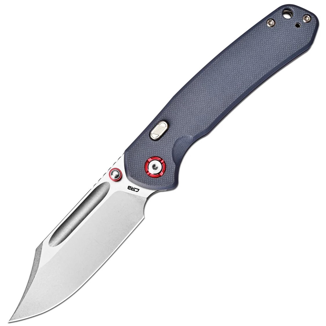 CJRB Bowie Pyrite Blue-Gray G10 Folding AR-RPM9 Clip Point Pocket Knife 1942XBU