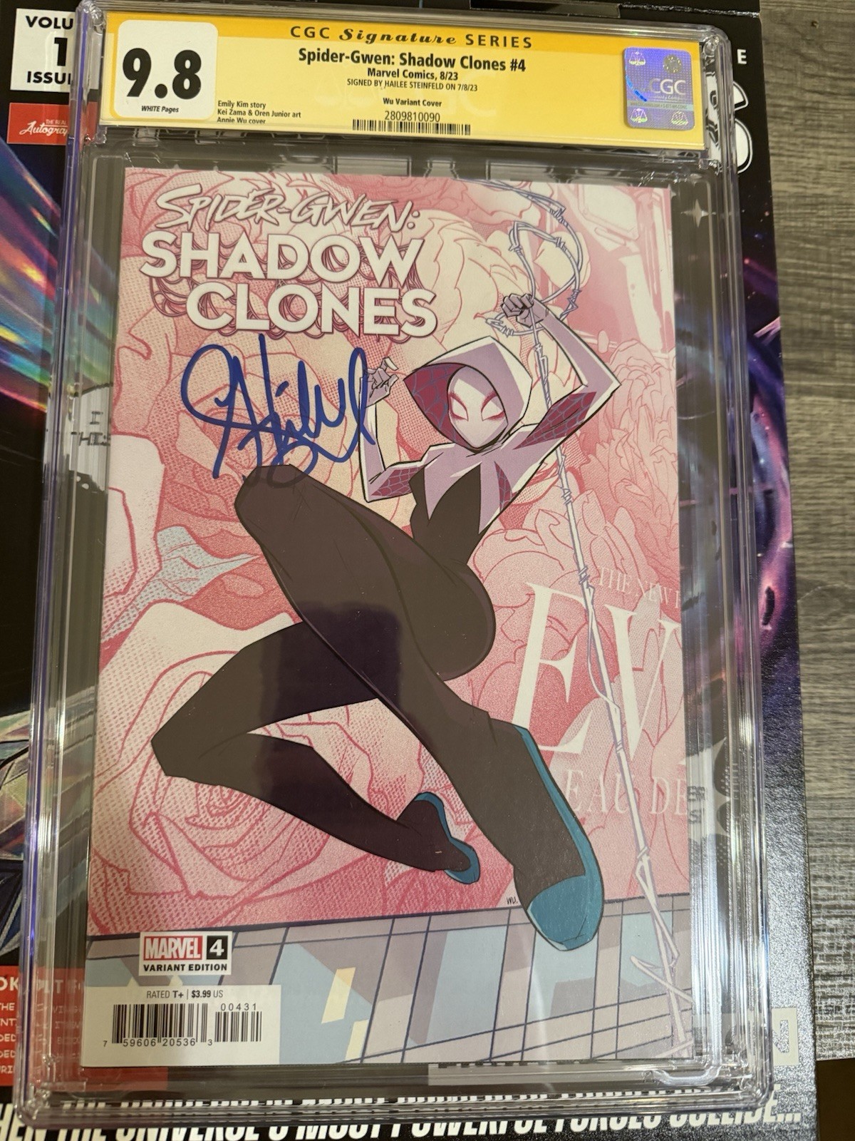 Spider Gwen Shadow Clones #4 (Hailee Steinfeld) Autographed Comic Book (CGC 9.8)