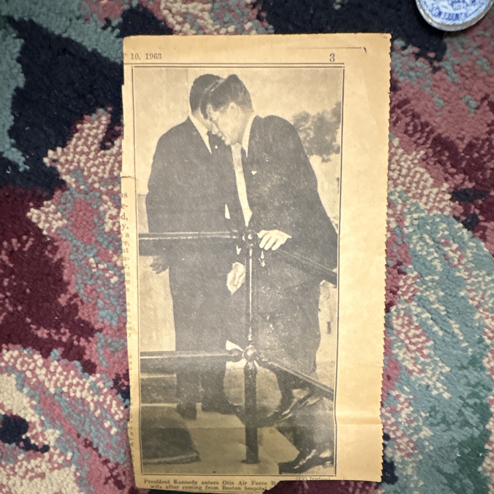 Newspaper Clipping With President Kennedy