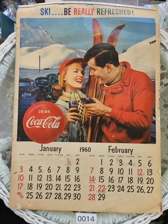 Vintage Coca-Cola  1960 Calendar Original