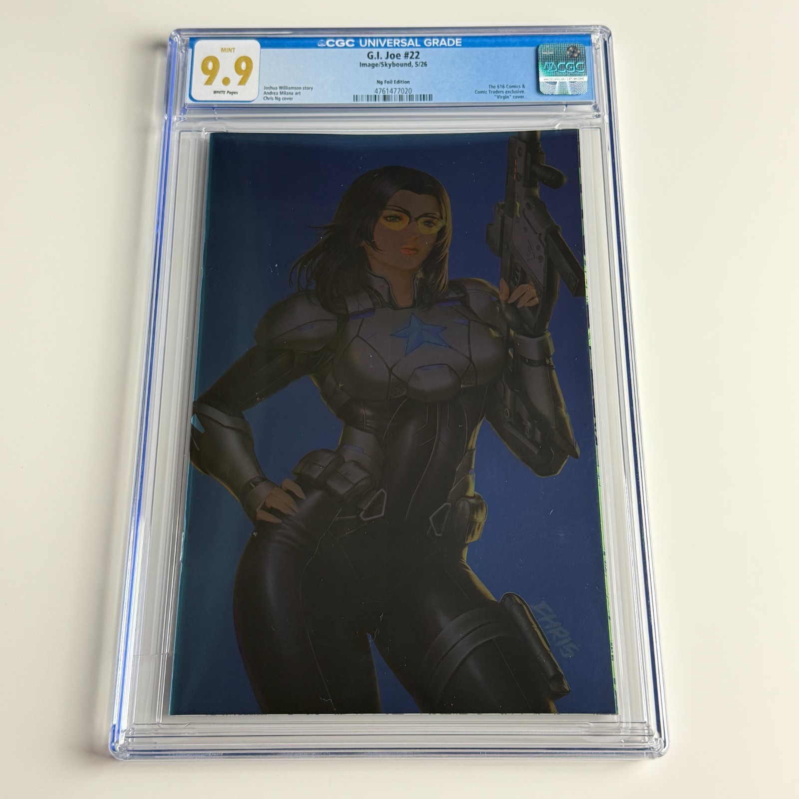 G.I. Joe #22 CGC 9.9 Chris Ng Virgin Foil Variant Cover LTD 750 Image/Skybound G.I. Joe #22 CGC 9.9 Chris Ng Virgin Foil Variant Cover LTD 750 Image/Skybound