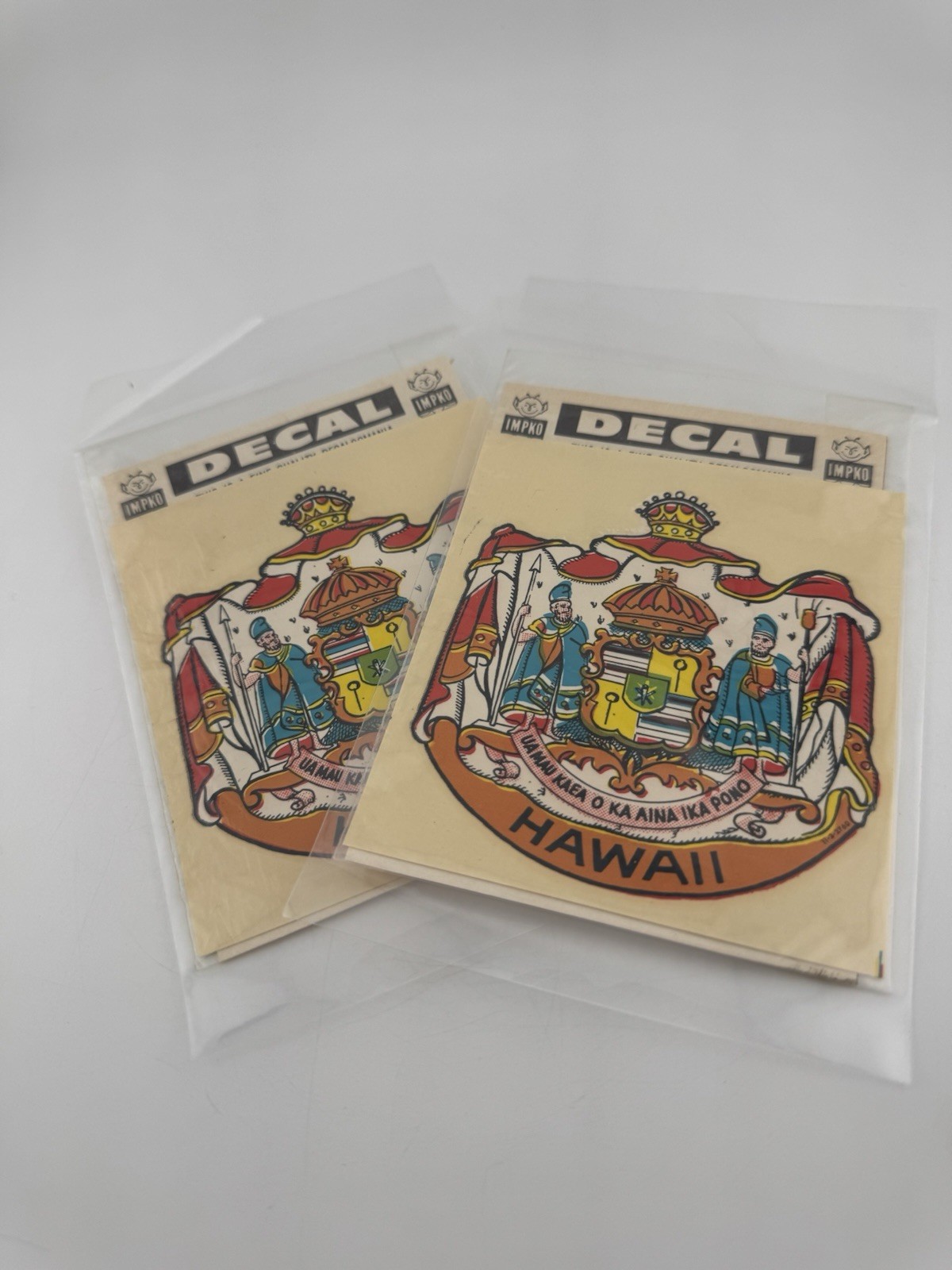 Vintage Hawaii Royal Crest Decal 1960s IMPKO NOS Water Transfer Souvenir Sticker