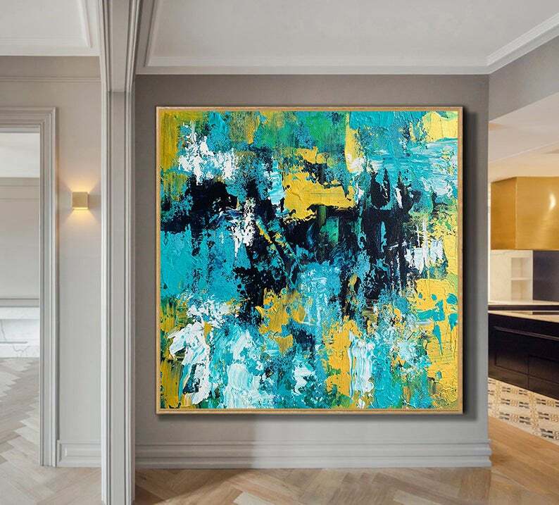 Abstract Art Painting Contemporary Art Dine Room Wall Art Extra Large Wall Art