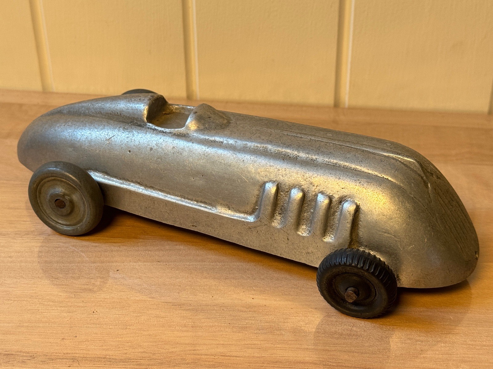 Vintage 1920\'s Aluminium Die-Cast Car Art Deco STOKES TOY Samson Landspeed