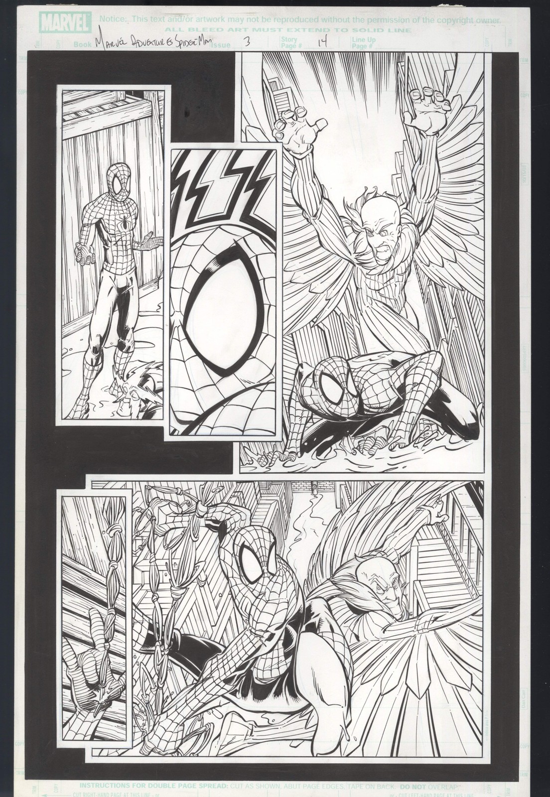 Marvel Adventures Spider-Man #3 Pg 14 Original Art Scherberger Vulture 2005