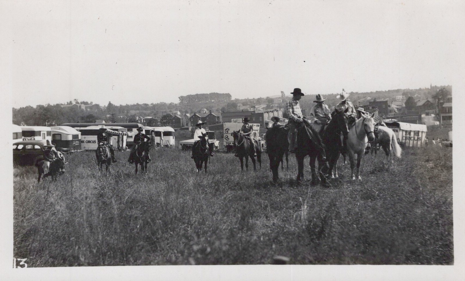 Tom Mix Circus Cowboys on Horseback Rare 1937 - c1950s Photo