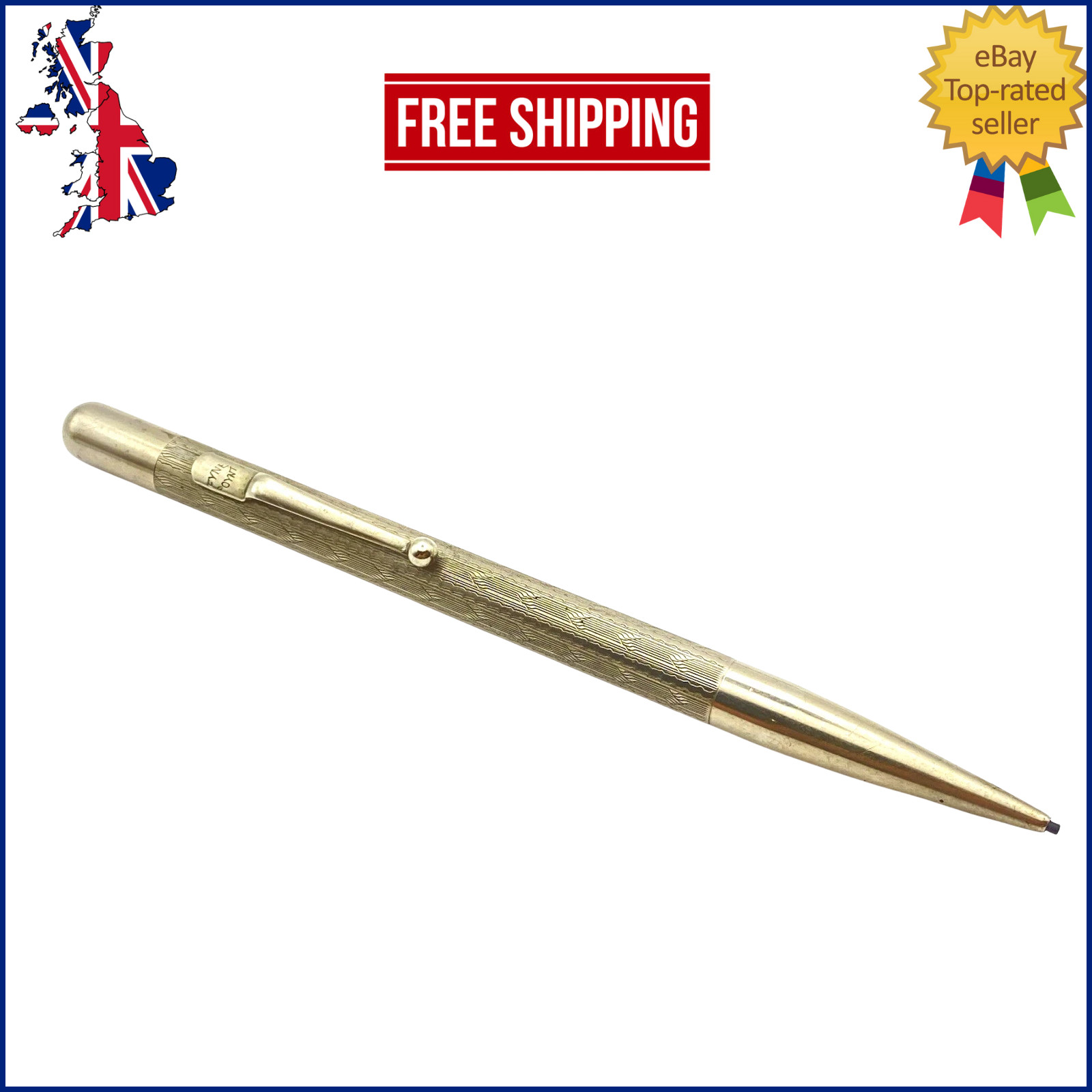 VINTAGE MABIE TODD FYNE POYNT PENCIL IN SILVER PLATED WORKS FINE MADE IN ENGLAND